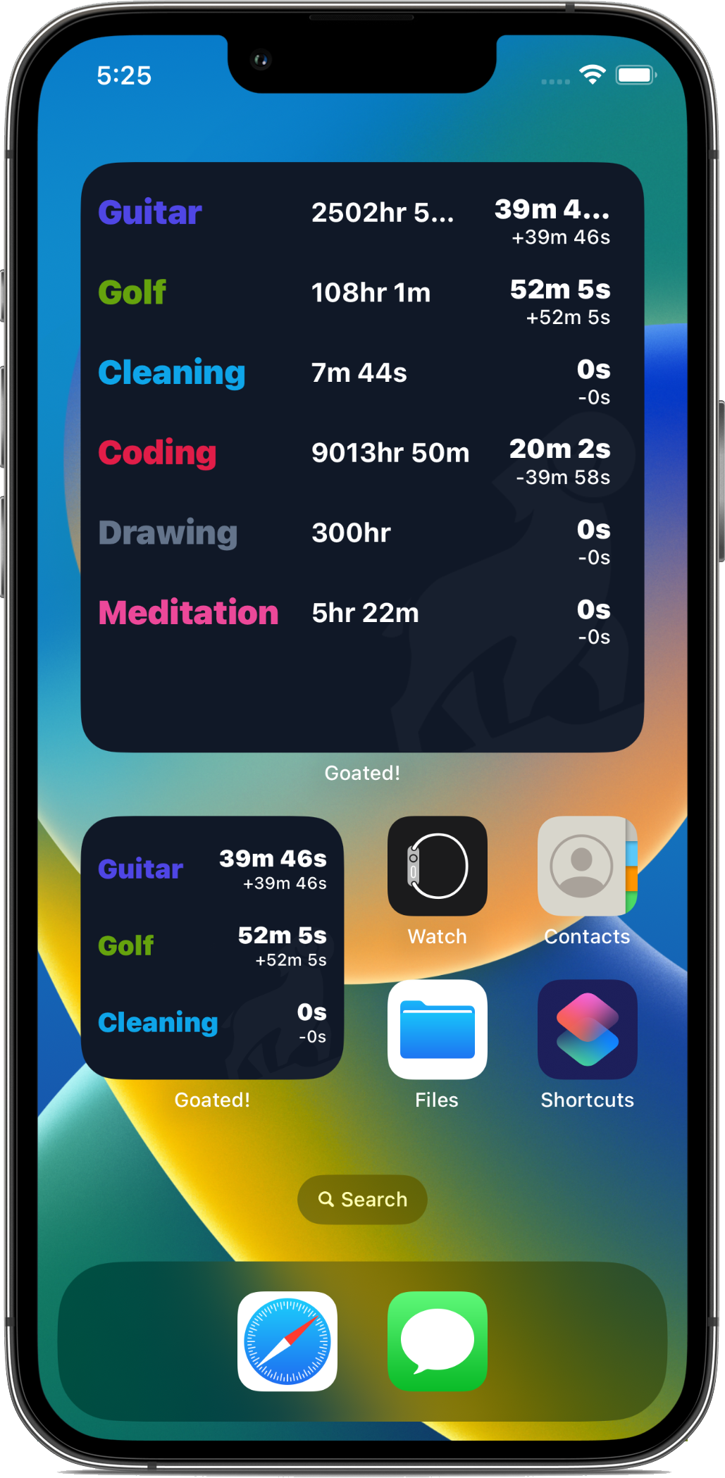 Home screen widgets